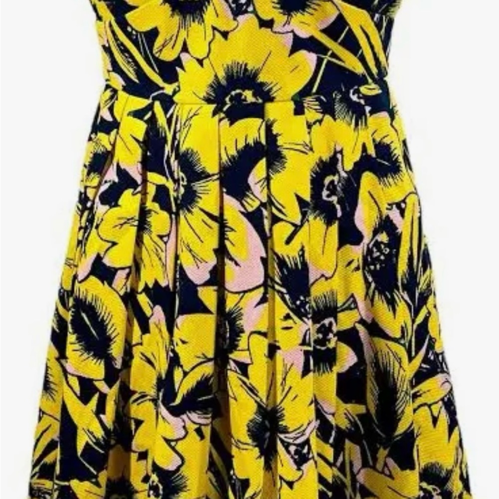 Jcrew Yellow Pattern Dress - image 2